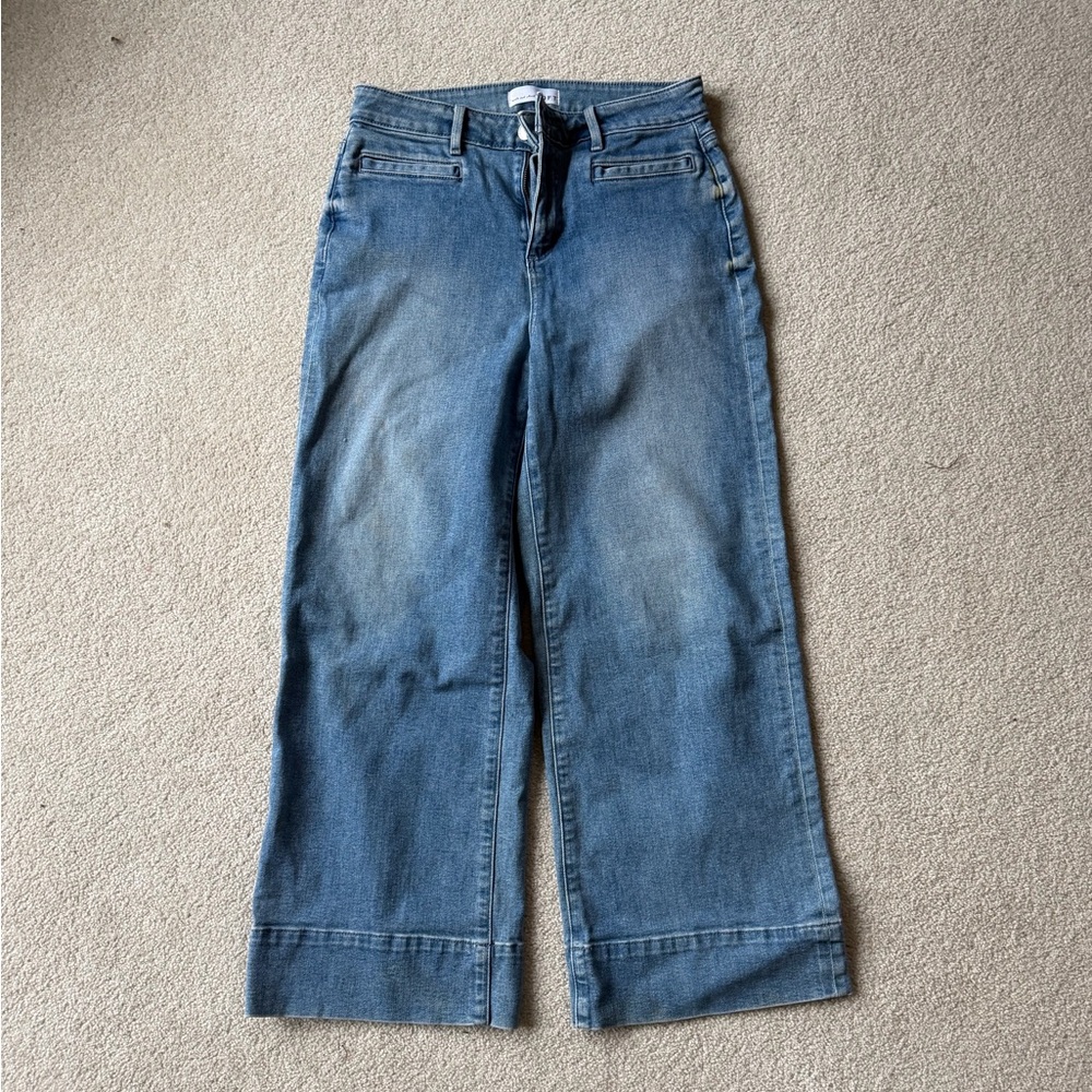 LOFT Wide Leg Blue Jeans